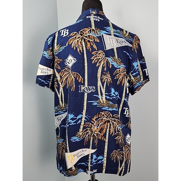 Tampa Bay Rays Reyn Spooner Shirt Medium Blue Button Up MLB Baseball Hawaiian - Picture 7 of 10